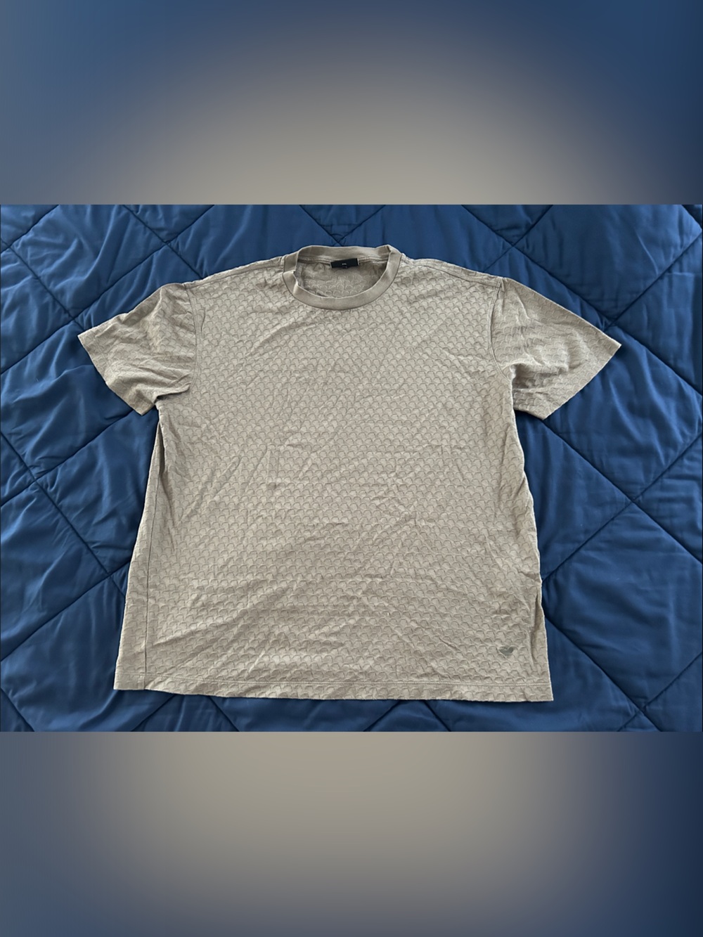 Vintage Emporio Armani Short Sleeve Textured Crew Tee Size XXL